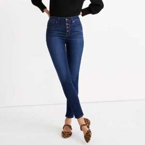 Women's High Rise Skinny Madewell Jeans 10" Size 27 4 Button Closure